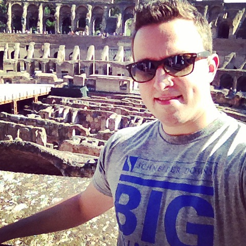 Dan Desko at the Colosseum in Rome, Italy
